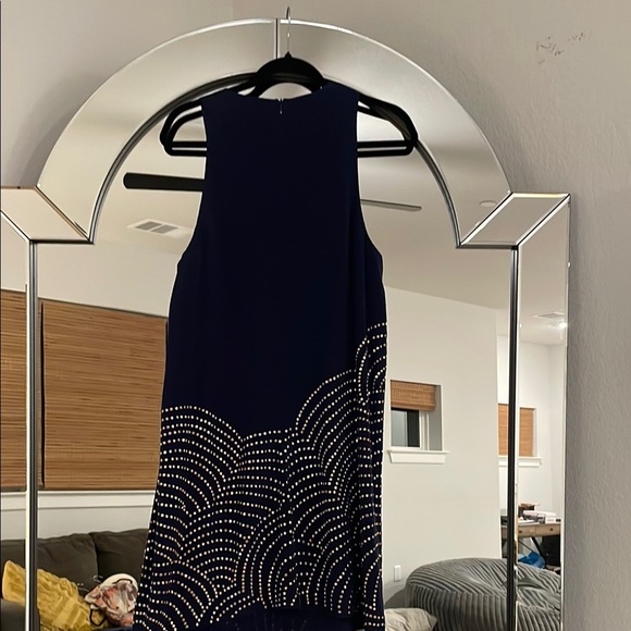 Trina Turk Midnight Blue Dress with Ivory Accents - Picture 3 of 6